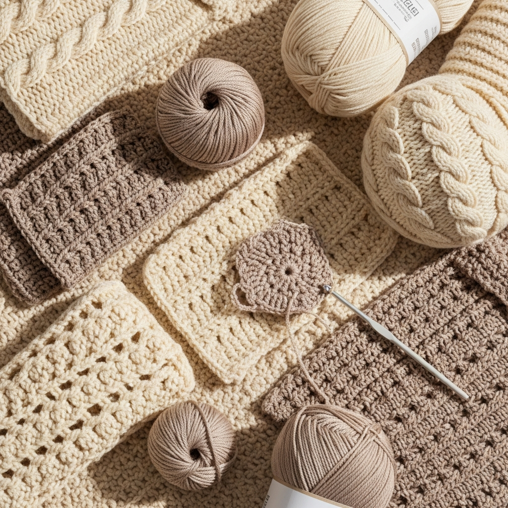 Cozy crochet textures